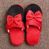 Polka-dot Ribbon Women's Indoor Slippers/cold Indoor Shoes