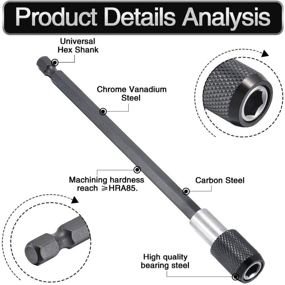 Extension Power Tool Quick-release Drill Adapters Convenient Electric Drill Driver  Screwdriver Bit
