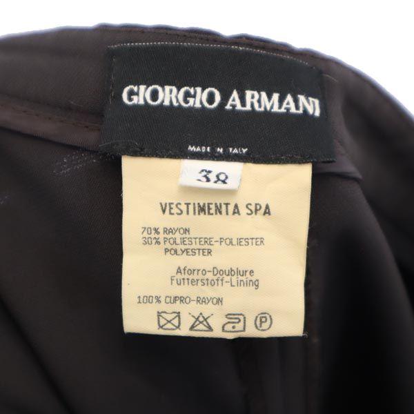 Giorgio Armani Made In Italy Long Pants 38 Brown Side Zip Women Used
