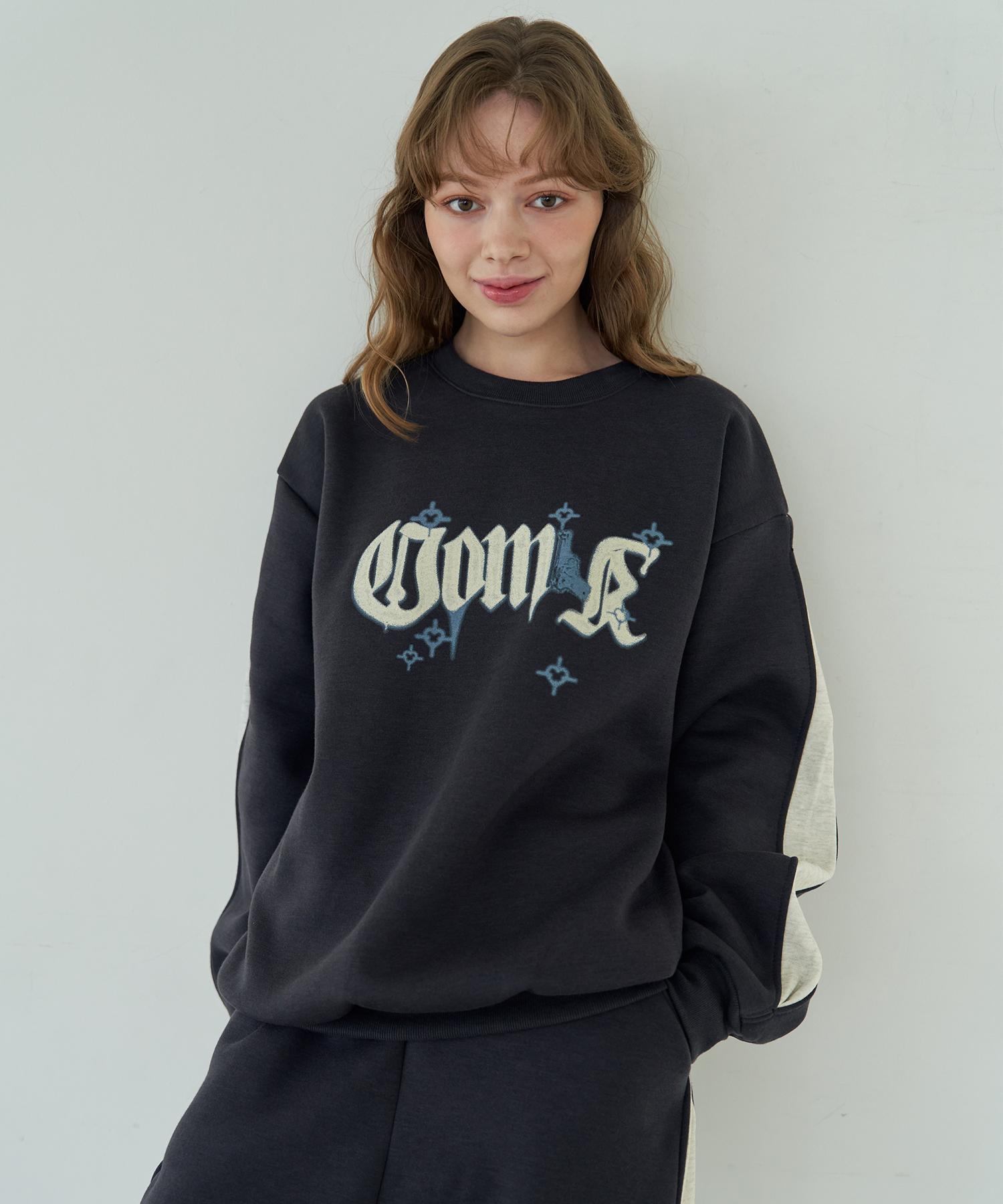 Свитшот Oo Ml Block Core (Древесный уголь) Charcoal/M (Crop Fit)