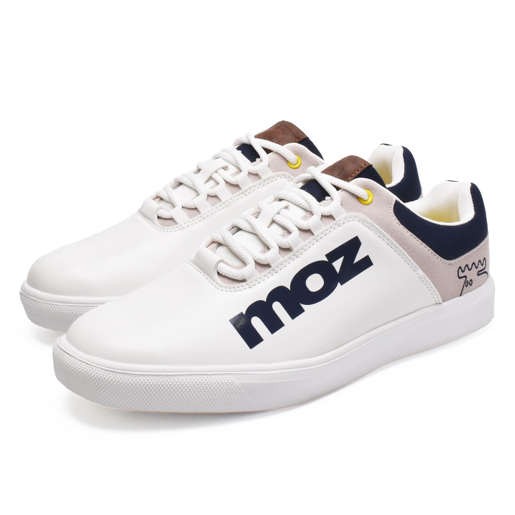 

Coat Big Logo Cushion 4280 [Mozu] Men s Sneakers, Sole, Lightweight, Insole, (White/Navy, 26.5 cm)