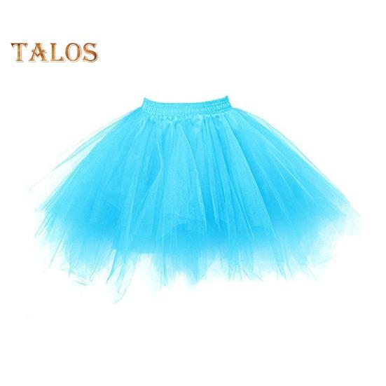 Fusta din tul pentru femei, anii 50, jupon cu tutu, talie elastică, jupon de balet, crinolină, costum de carnaval.