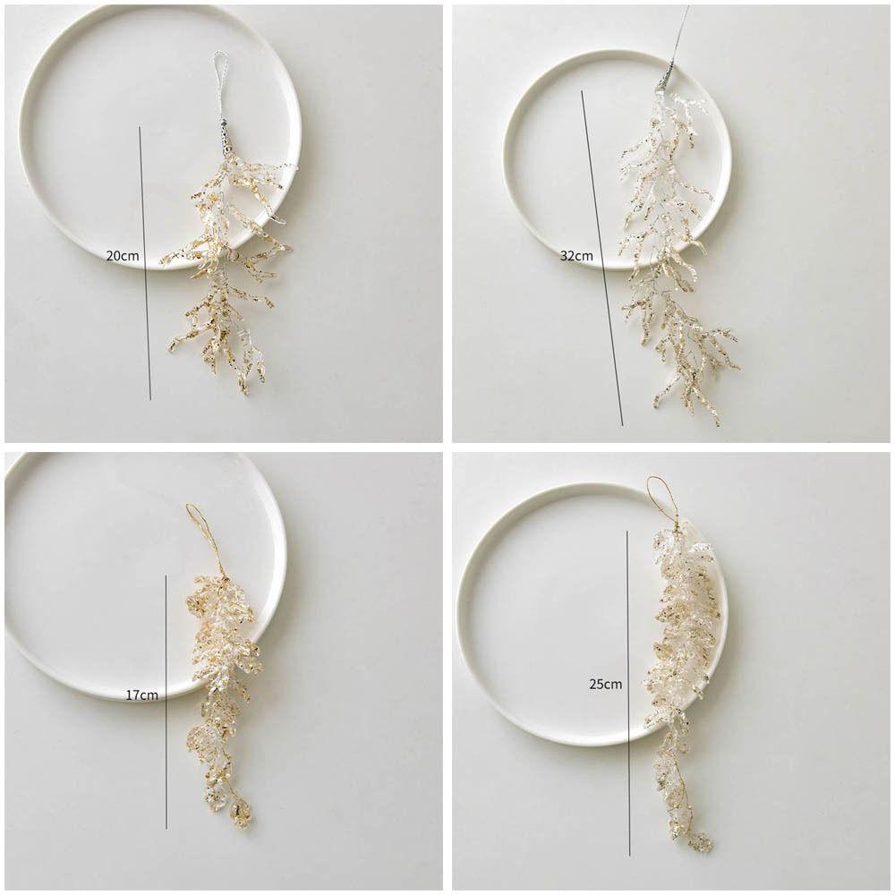 New Acrylic Christmas Crystal Pendants Glitter DIY Christmas Tree Ornaments Icicle Ice edge Crystal Hanging Merry Christma