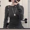 Dopamine Zircon Star Pendant Necklace Women's Sweet Cool Cold Wind Long Sweater Chain Accessories Versatile Fashionable Neck Chain