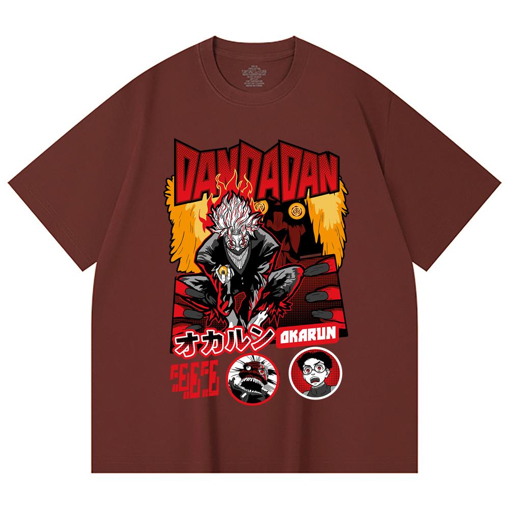 230 g/m² 100% Baumwolle Dandadan V26 Okarun Turbo Print Unisex Schweres Baumwoll-T-Shirt