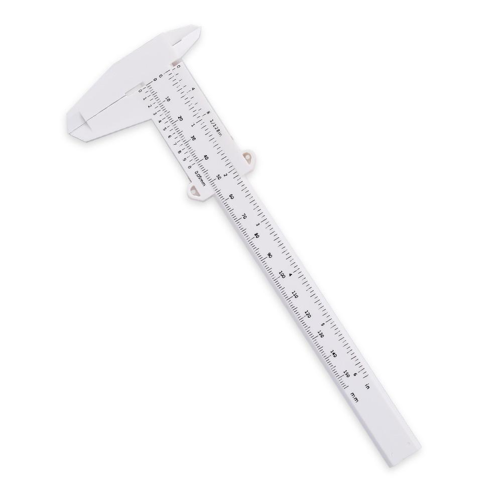Plastic Vernier Caliper Household Mini Bracelet Jade Jewelry Measuring Ruler Tool for 3D Printing белый