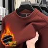 Men's Winter Fleece-Lined Half-High Collar Sweatshirt – Thick, Warm, Casual Pure Color Top