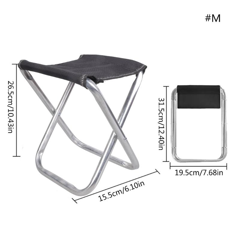Portable Folding Stool, Mini Size Camping Stool Aluminum Alloy Stool for Travel