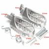Pair Universal Stainless Steel Front Foot Peg Footrest Fits Honda Kawasaki Yamah