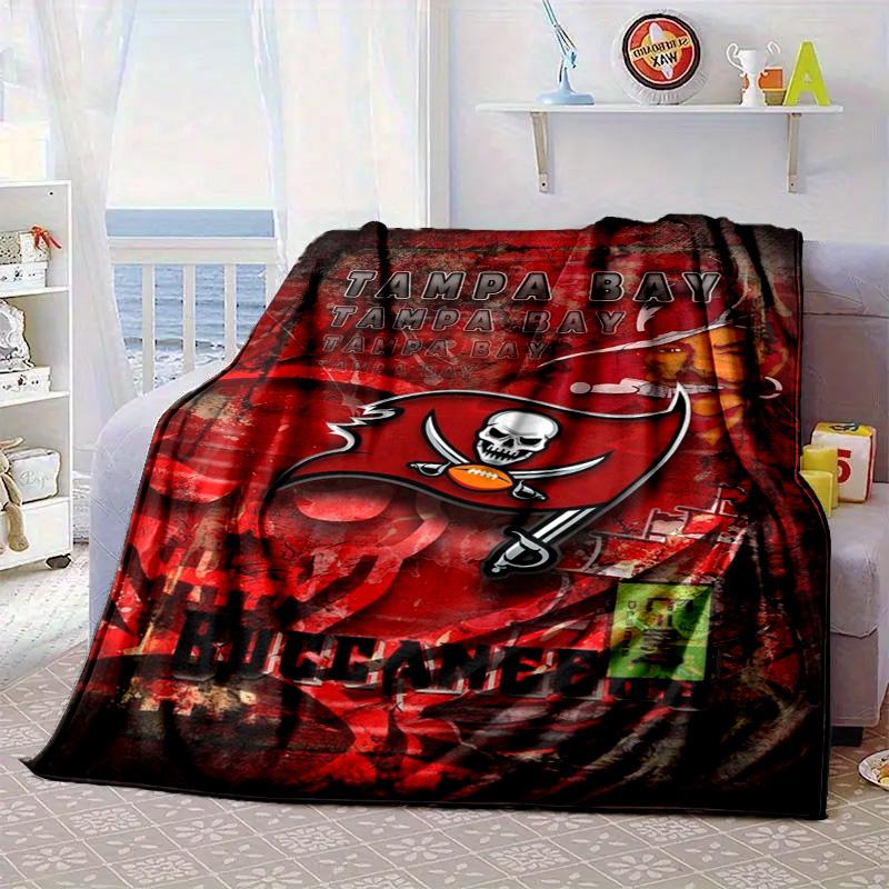 Coperta Portatile/Morbida Tampa Bay Buccaneers Logo Coperta da Letto Adatta per Viaggi Campeggio Soggiorni Uffici Divani Regali per Fan