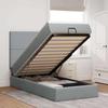 VidaXL Ottoman Bed Frame and Mattress Light Grey 90x200 Cm Fabric, Bed Frame, Upholstered Bed Frame, Bed Frame 3313892