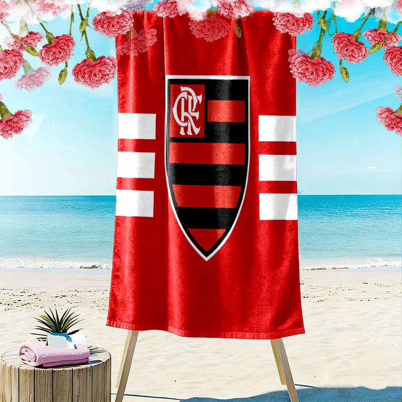 Telo Mare con Stampa Logo Flamengo2, Grande Morbido Asciugatura Rapida per Spiaggia Campeggio Nuoto