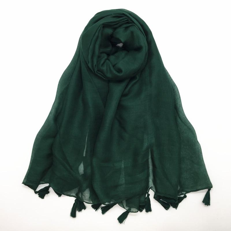 Solid Voile Women Scarf New Summer Girls Tassels Sunscreen Thin Scarves Soft Shawl Foulard Viscose Spring Lady Wrap Shawls