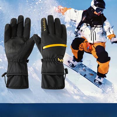 Skihandschuhe für Damen Touchscreen Winter Winddicht Kalt Wasserdicht Plus Fleece Verdickt Warm Herren Motorradhandschuhe