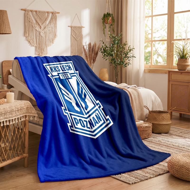 Lech Poznan Print Flannel Blanket Soft Warm Sofa Bed Throw Blanket For Home Office Bedroom