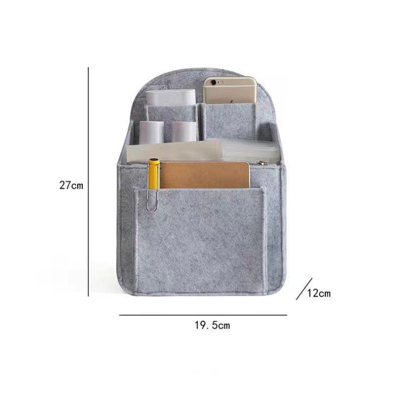 Insert de Sac à Dos Portable Petit Sac Sacs à Cosmétiques Organisateur de Maquillage Sac de Voyage Intérieur S'adapte à Divers Sacs Pochettes en Feutre pour Femmes