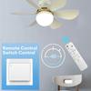 Smarte Deckenventilatorleuchte mit Fernbedienung E27 Fassung 3-stufiger Deckenventilator LED-Lampe für Schlafzimmer Wohnzimmer Licht AC85-265V