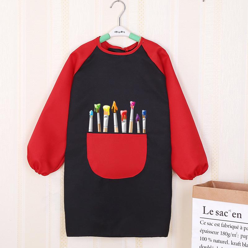 Kids' Waterproof Painting Smock with Long Sleeves and Custom Logo