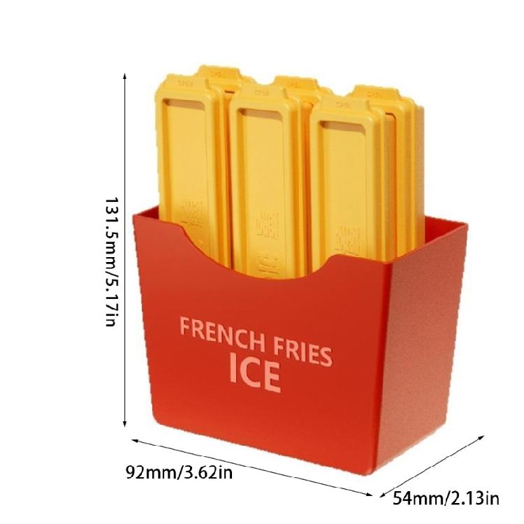 Household French Fry Shape Ice Making Molds Rectangular Portable Ice Maker Tool Cold Drink Accessories for Household