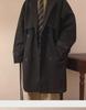 2024 Men's Double-Breasted Woolen Windbreaker: Mid-Length Loose Fit for Autumn/Winter