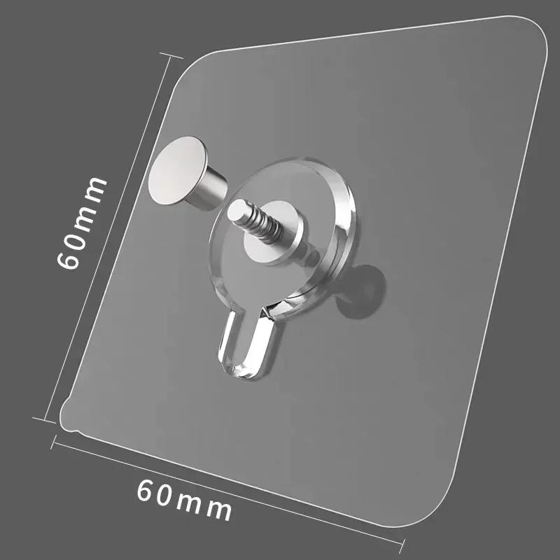 50-10PCS Self-adhesive Wall Hooks For Photo Frame Clock Strong Adhesive Transparent Nails Wall Hook Hangers Hanging Nail Holders