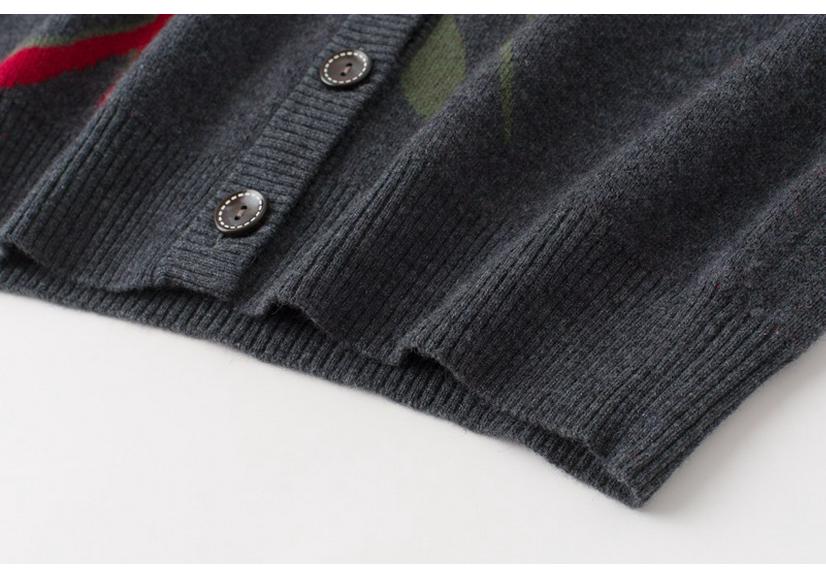 Women's Loose V-neck Thickened Knit Cardigan Sweater - 2025 Style, Versatile Long Sleeve Wool Outerwear