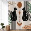 Bohemian Style Abstract Modern Floral Rose Face Shower Curtain 180X 180Cm Waterproof Shower Curtain With 12 Hooks