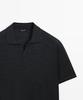Masimodutti Wool Blend Short Sleeve Knit Polo Shirt