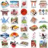 10/30/64pcs Japanese Culture Food Cartoon Stickers Retro Aesthetic Decals Toys Waterproof DIY Stationery Laptop Luggage