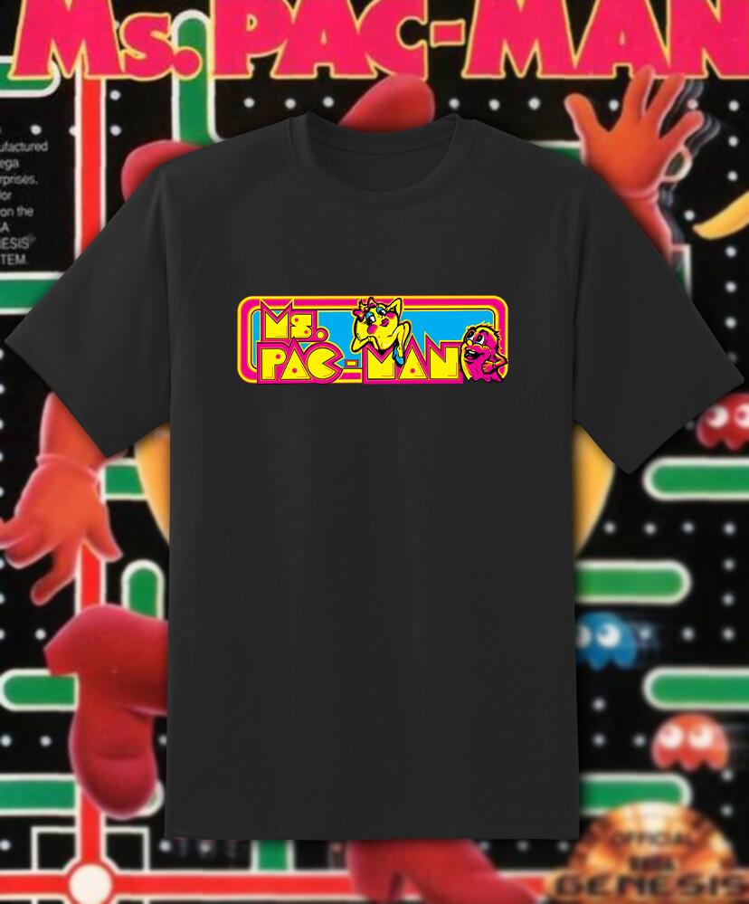 

Ms. Pac Man Main Retro Video Game Arcade T Shirt Adult And Youth Sizes Fast Ship 4XL