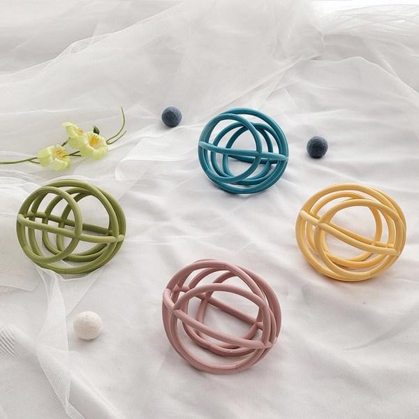 [Tolstoy] Dasomaru Baby Silicone Ball Teether, Single Item, Olive Green, 1 Piece, Korean Baby Products