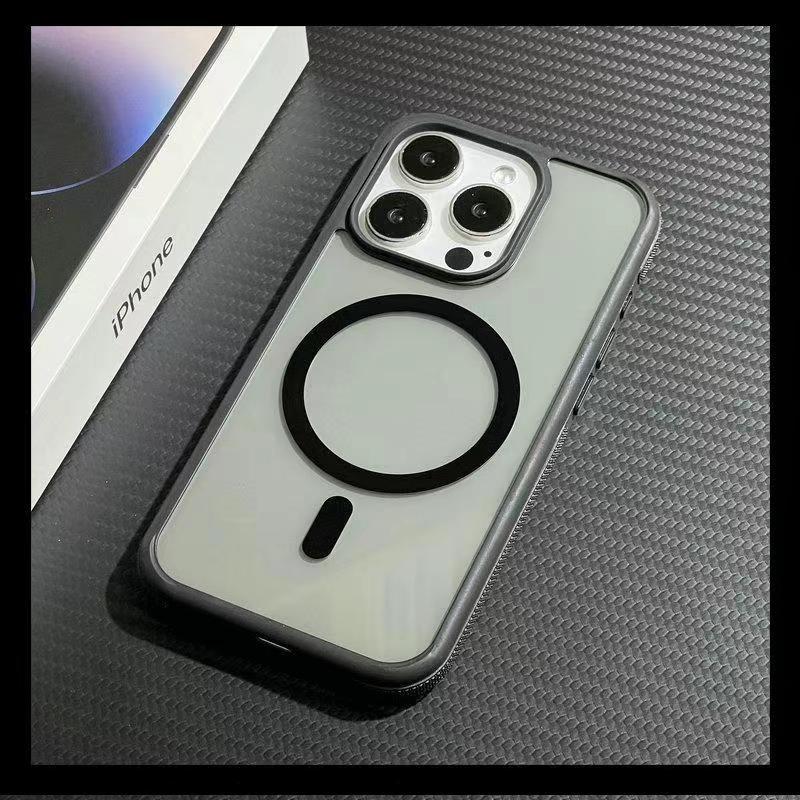 Two-tone Skin Feel Two-in-one, Suitable for Apple 15promax Phone Case, Magnetic 14 Anti-drop Case 13promax