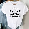 ZX TEE Cute cartoon koala print ladies T-shirt Panda Girl Animal Clothes Panda Cartoon Stylish Tshirt Top Animal Lovers shirt gift