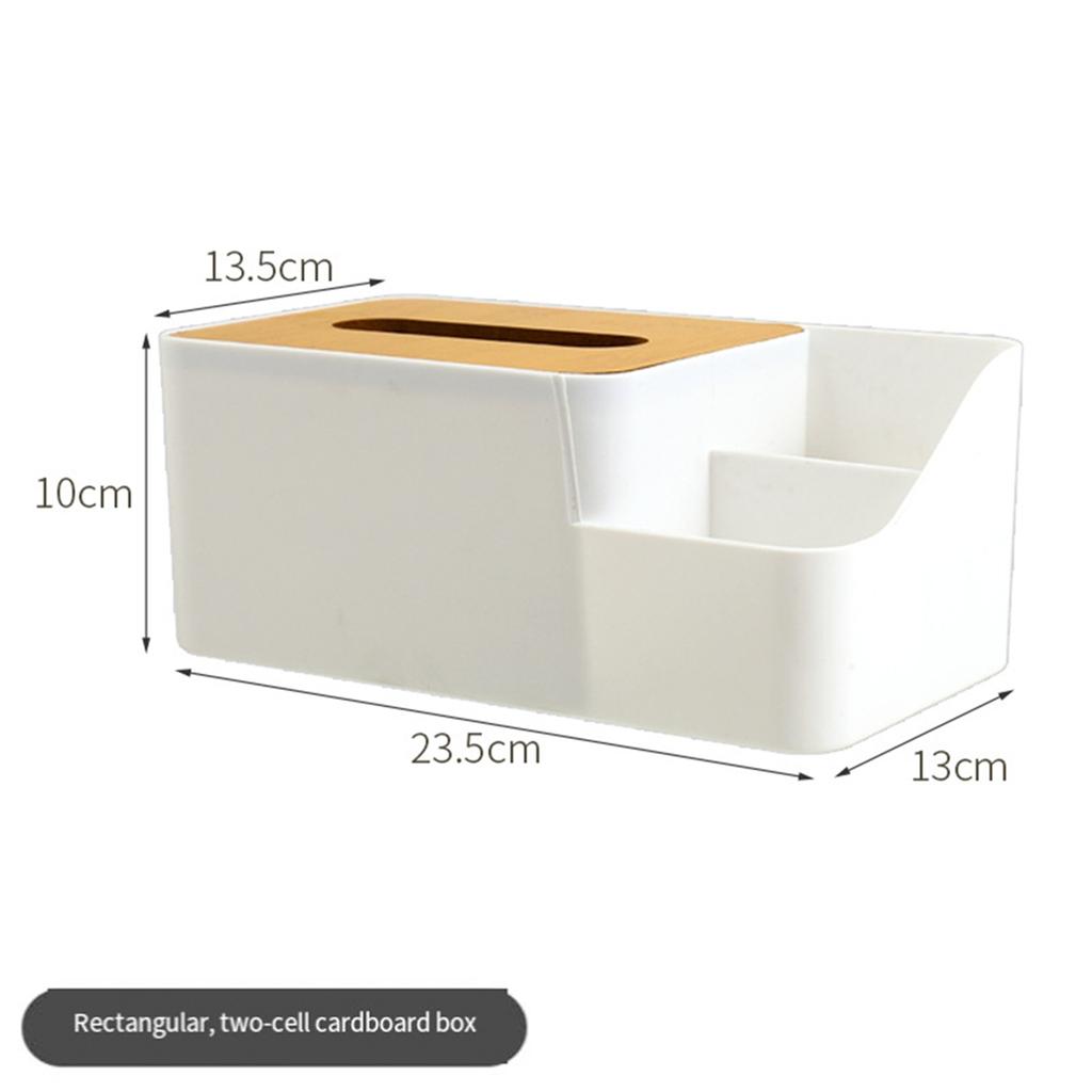 New Box Grid Tissue Dispenser Glove Box Plastic Paper Towel Holder Desktop Napkin Case Plastic Bamboo Paper Box Organizer