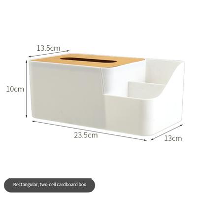 Neuer Boxgitter-Taschentuchspender Handschuhbox Kunststoff Papierhandtuchhalter Schreibtisch Serviettenbox Kunststoff Bambus Papierbox Organizer