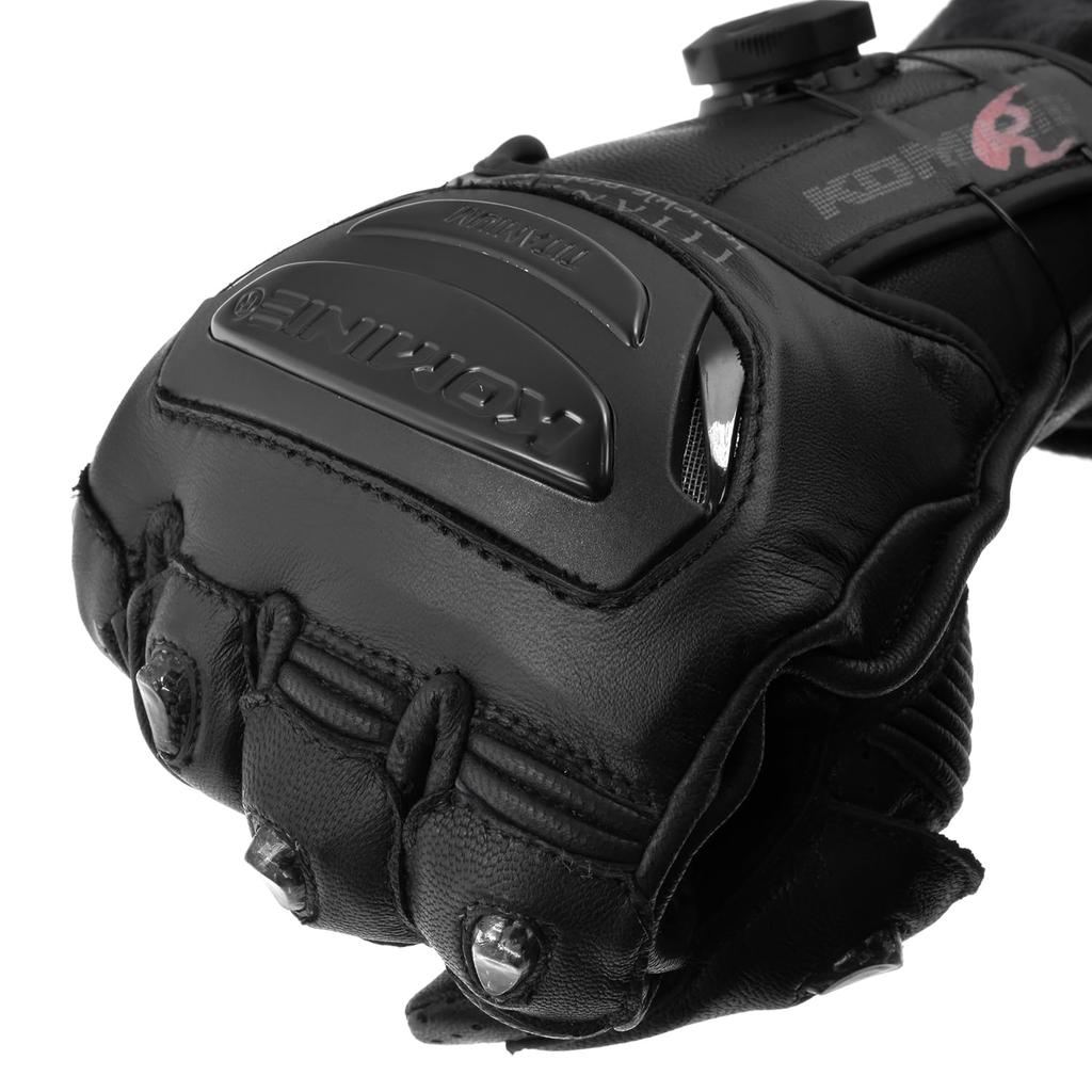 Komine Motorcycle Gloves Dial Fit Sport Leather Medium GK-254 Gloves, Black,