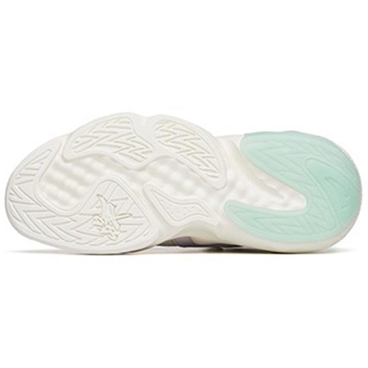 Anta Bastard Life Collection Lightweight Abrasion Resistant Low top Skateboard Shoes Women's White Purple Blue 122228080-2