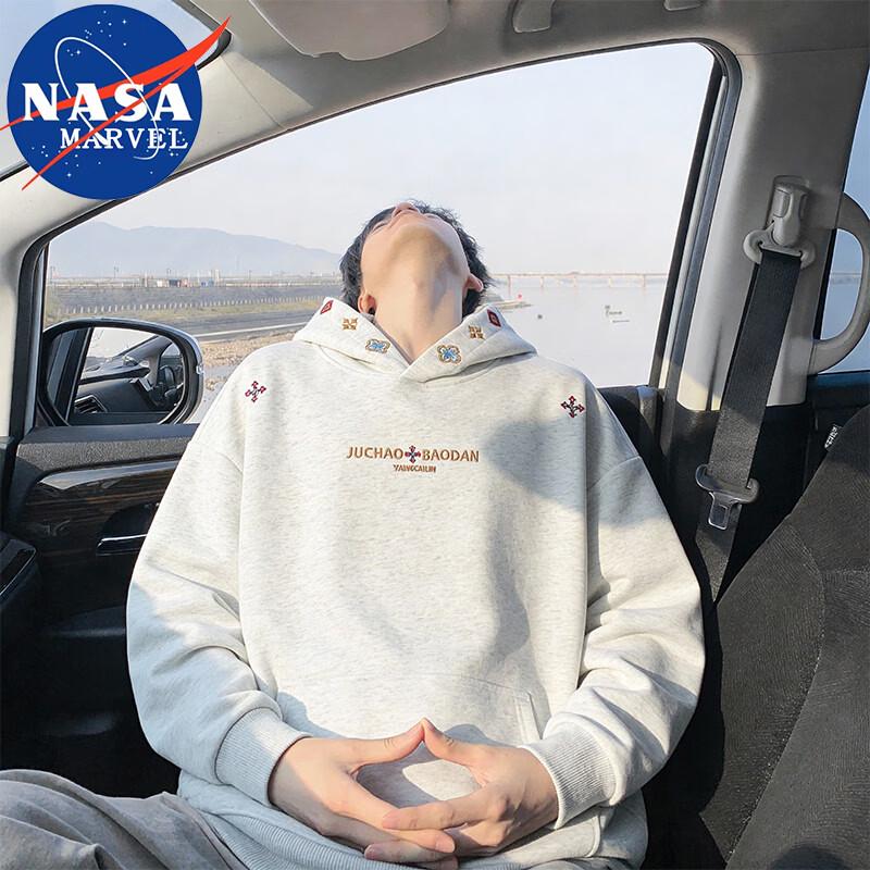 NASA MARVEL Men's Embroidered Hooded Sweatshirt