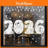 Weihnachten 2026 Hirsch Fensteraufkleber PVC Schneeflocken Aufkleber Set für Feiertagsdekorationen