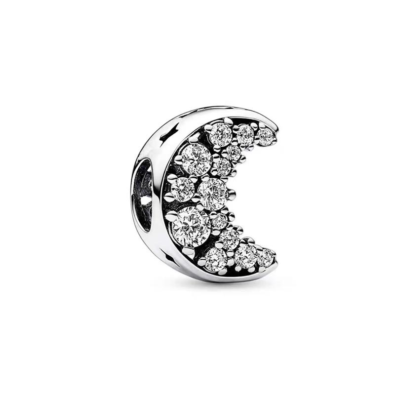 Sparkling Queen & Regal Crown Stones & Enamel Clip Snowflake Flower&Heart Charm Beads Fit Original Bracelet Diy Jewelry