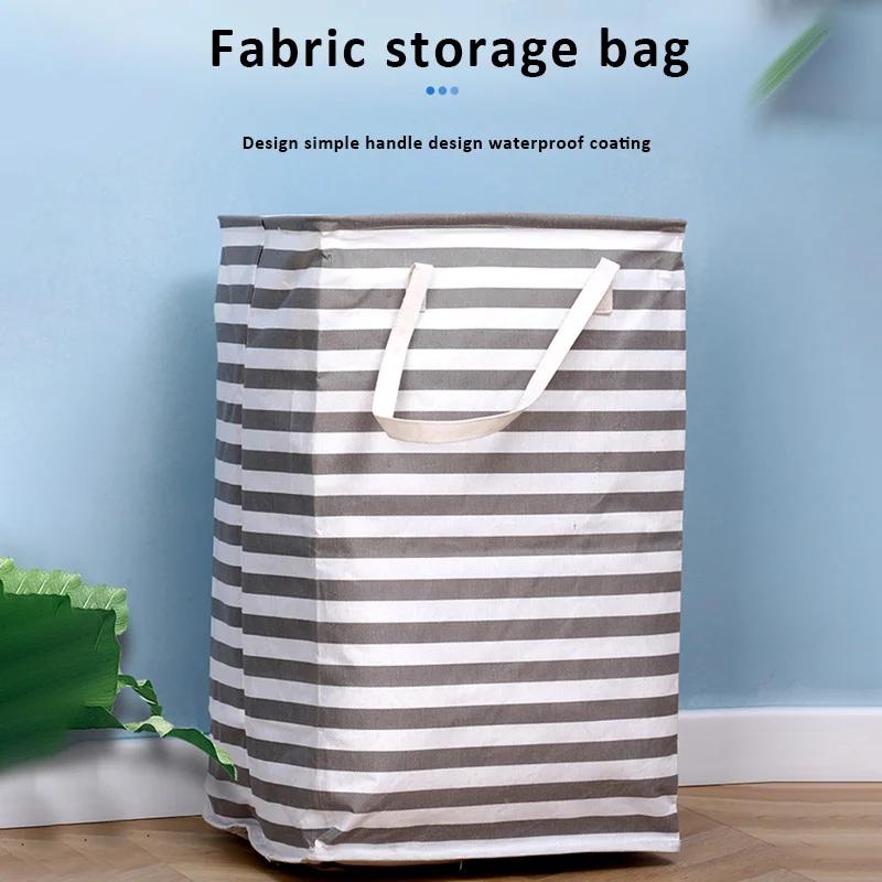75LFoldable Lightweight Laundry Basket Waterproof Fabric Clothes Sundries Storage Box with Handle Household Dirty Clothes Hamper