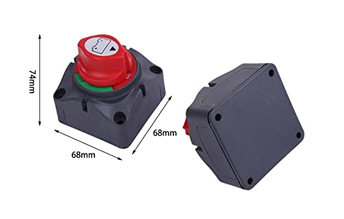 2 Battery Changeover Switch for Cars, Trucks, Boats, Trailers, Marine Boats, Campers, Leakage Prevention, Kill Switch, Ike Battery Power Switch,