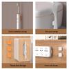 Magnetic No-Punch Wall-Mount Hook & Remote Holder