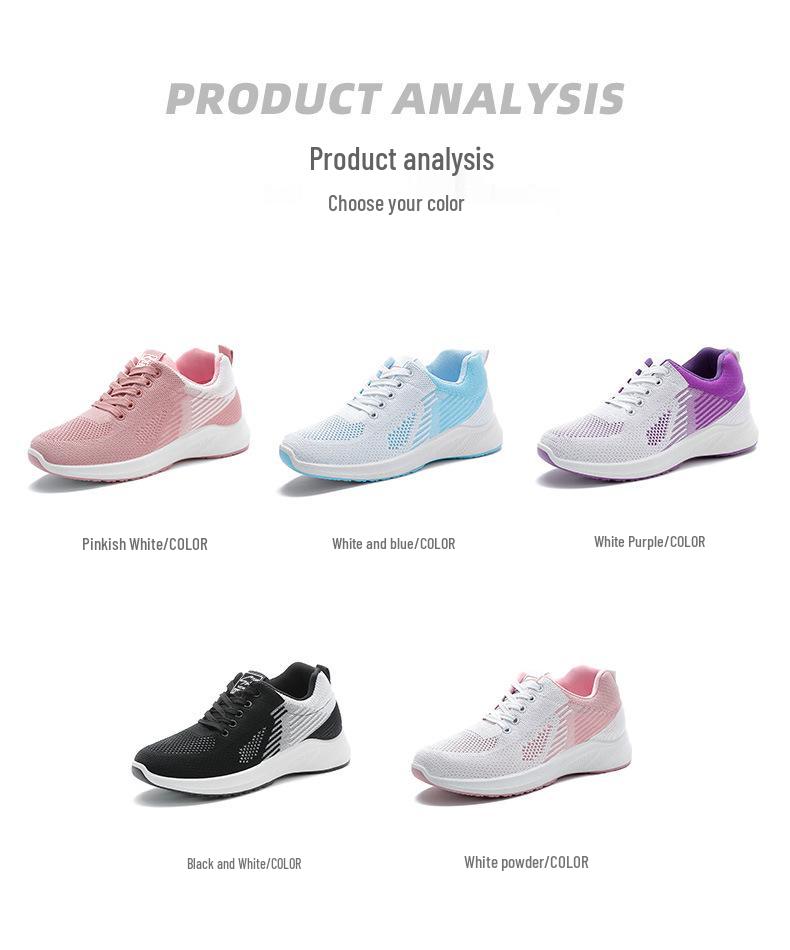Women's Breathable Flyknit Mesh Sneakers: Trendy and Lightweight Summer Sports Shoes