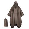 Regenponcho für Regen Regenbekleidung für Outdoor-Veranstaltungen Regen Braun [Lunari] Angeln, Ausrüstung, Regenmantel, Kapuze, Schutz, (Braun)