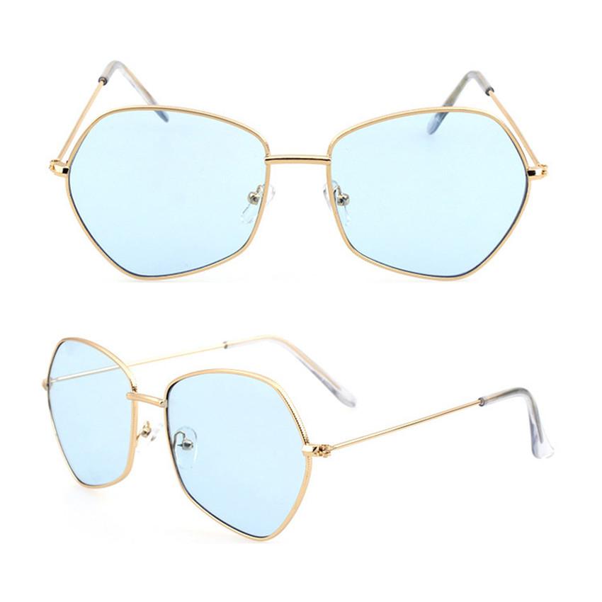 

Oversized Sunglasses For Women Men 80S Vintage Eyewear Metal Frame Red Pink Yellow Green Lens Uv400 Sun Glasses Other