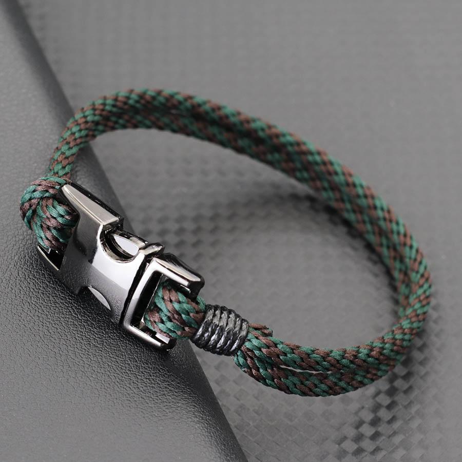 New Bohemian Rope Bracelet Men Handmade Braided Wrap Braslet Bangle Pulseria Hombre Outdoor Camping Marine String Braclet Joias