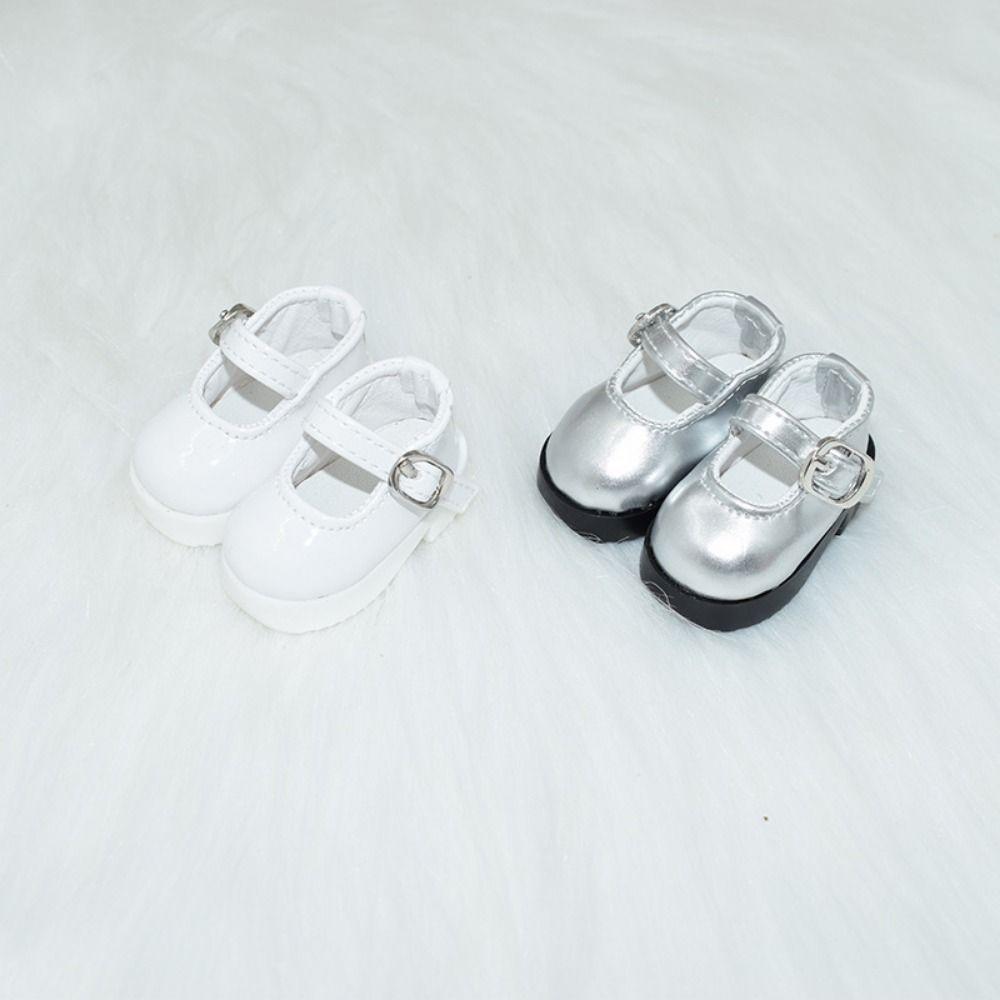 1 Pair Round Toe Doll Canvas Shoes Leather Shoes Doll Mini Sports Shoes 1/6 Bjd Doll
