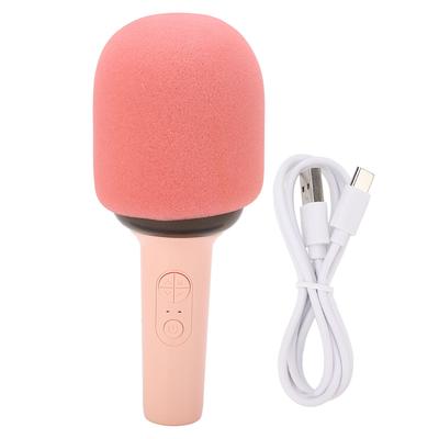 Wireless Bluetooth Microphone HiFi One Piece Portable Handheld Mic Speaker with 5 Ambient Light Modes for Home Kid