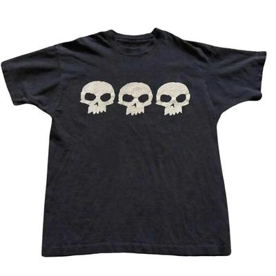 Lustiges Unisex Schwarzes Totenkopf Grafik-T-Shirt Y2K Gotisch Grunge Emo Streetwear Geschenk